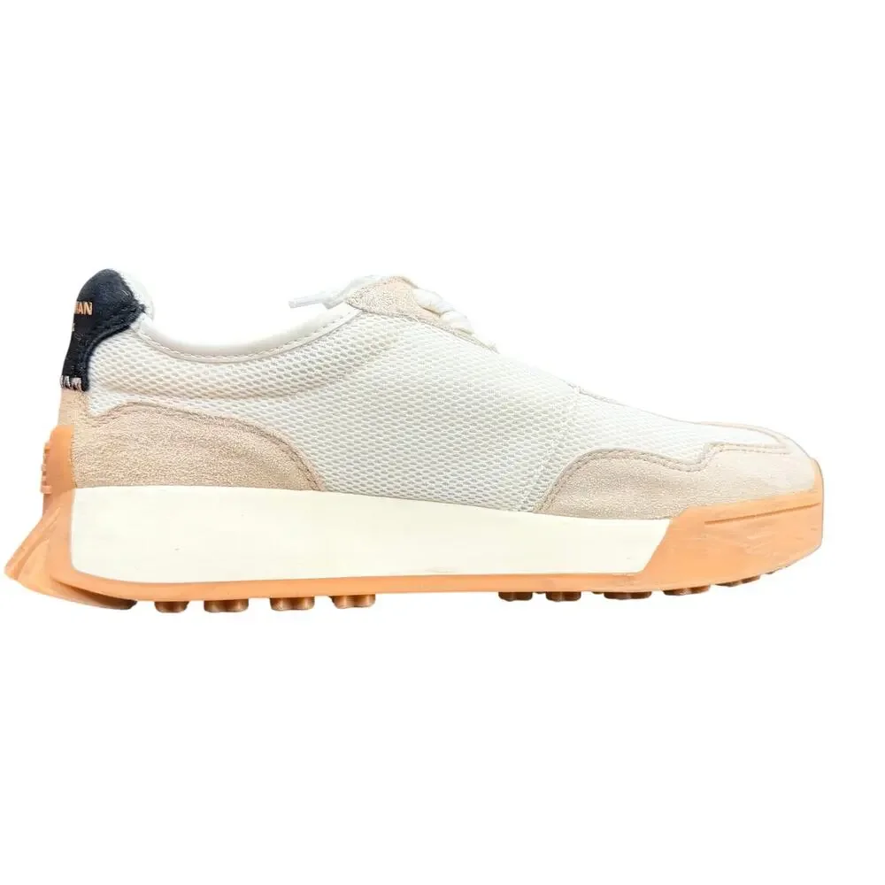 Sam Edelman Sneakers Women Size 6M White Beige Platform Gum Sole Lace Up